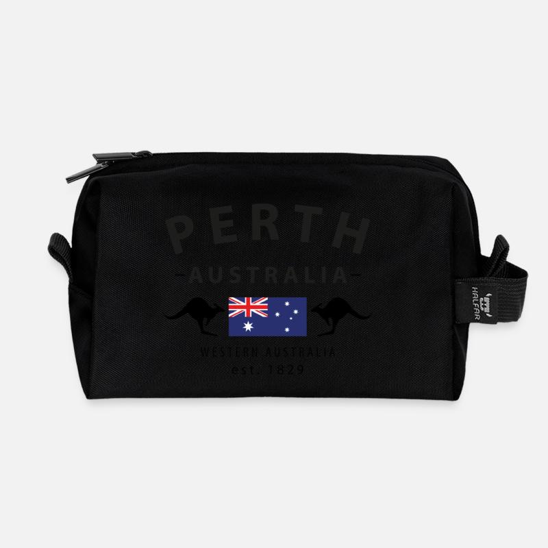 Perth - Recycelte Kulturtasche - Schwarz
