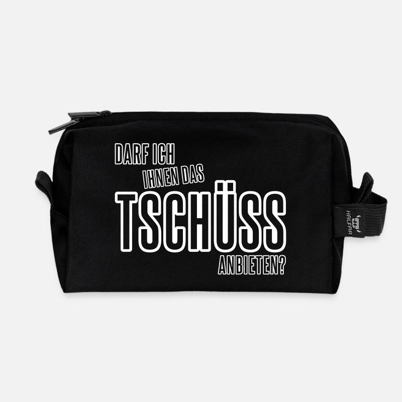 Tschüss anbieten - Recycelte Kulturtasche - Schwarz