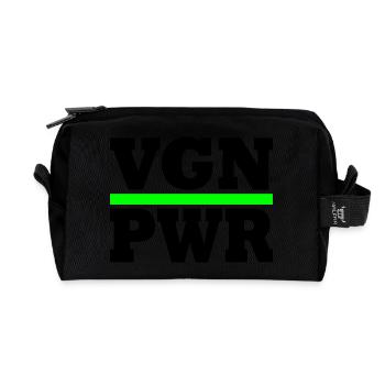VGN PWR - Recycled Toiletry Zip Bag - black - Front