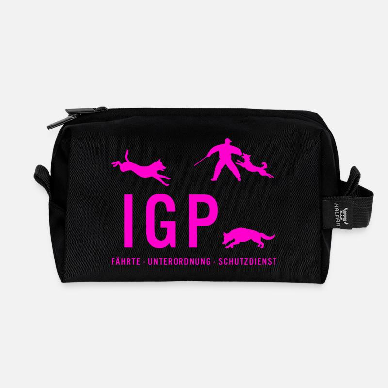 IGP Hundesport - pink - Recycelte Kulturtasche - Schwarz