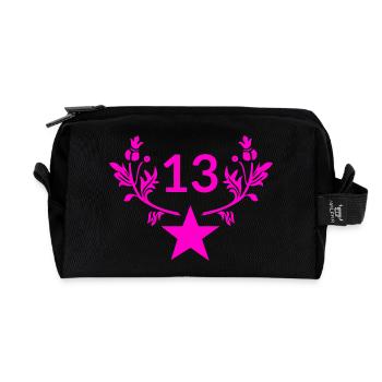 Birthday - Recycled Toiletry Zip Bag - black - Front