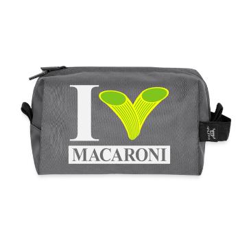 J’adore les macaronis - Trousse de toilette en tissu recyclé - anthracite - Devant