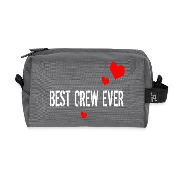 BEST CREW EVER - Recycled Toiletry Zip Bag - anthracite - Front