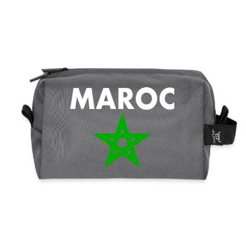 Maroc - Trousse de toilette en tissu recyclé - anthracite - Devant