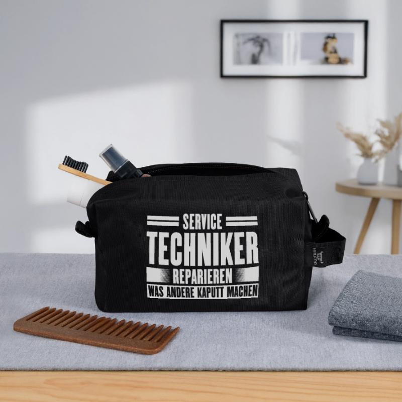 Service Technician Support Solution Slogan Service Trousse de toilette en tissu recyclé