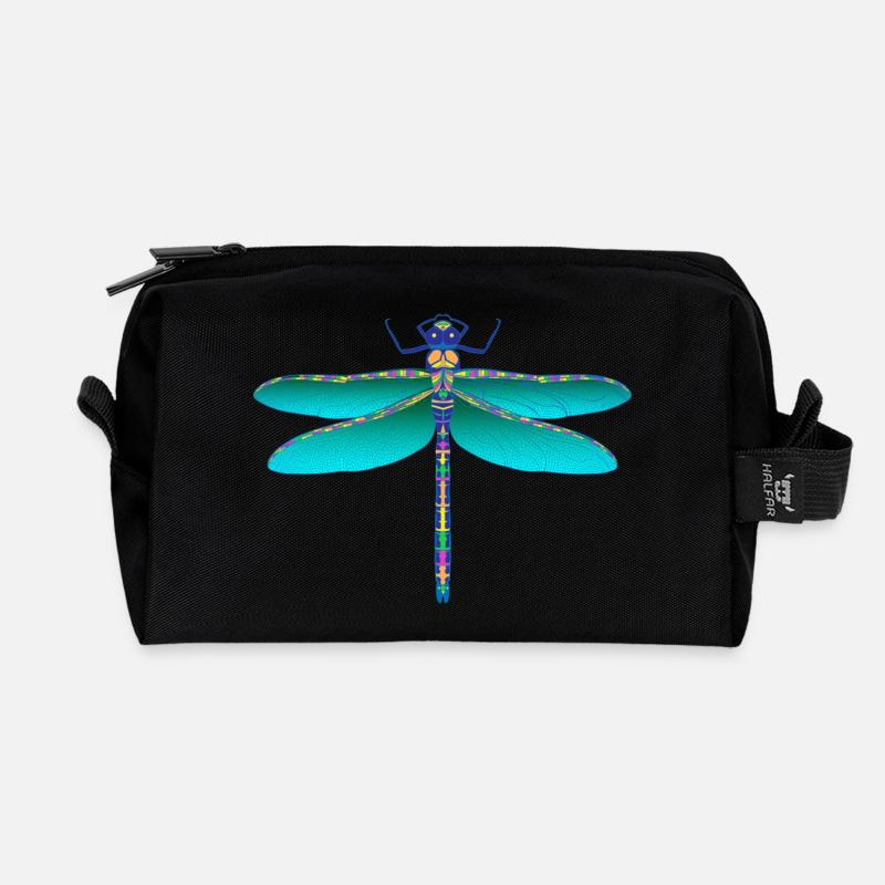 Dragonfly - Recycled Toiletry Zip Bag - black