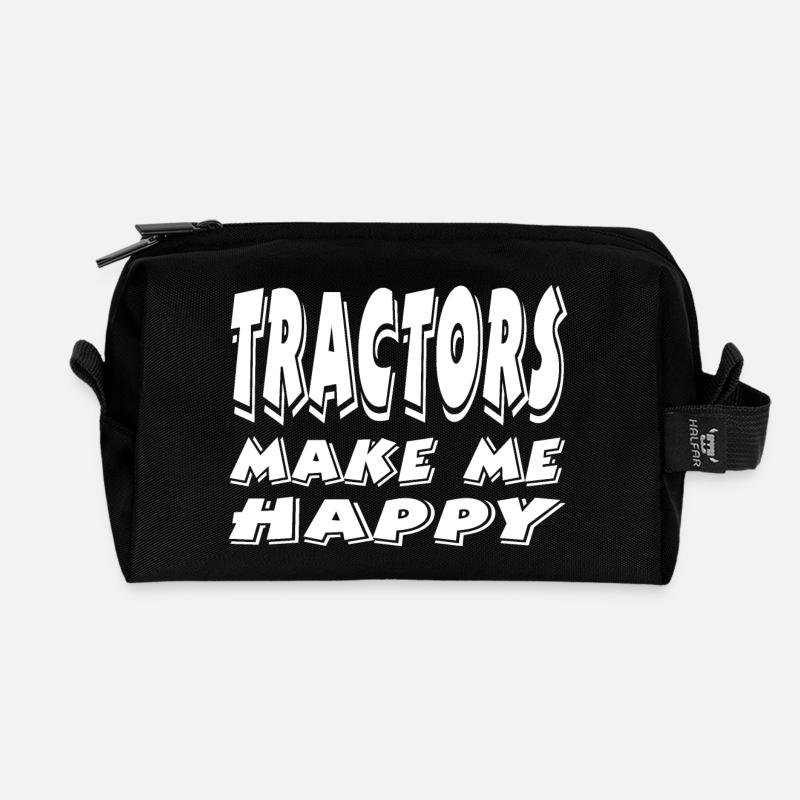 Traktor - Recycelte Kulturtasche - Schwarz