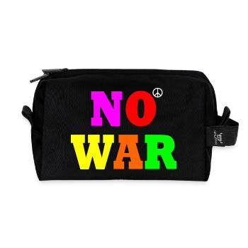 No war - Recycelte Kulturtasche - Schwarz - Vorne