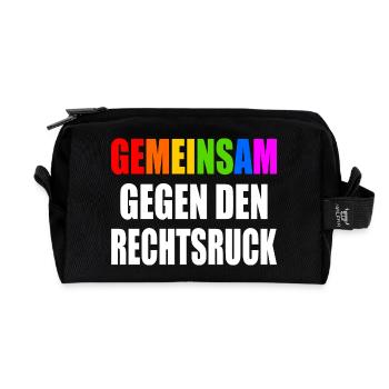 gemeinsam gegen den rechtsruck - Recycelte Kulturtasche - Schwarz - Vorne