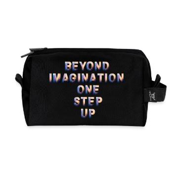 Your imagination is your power - Recycled Toiletry Zip Bag - black - Front