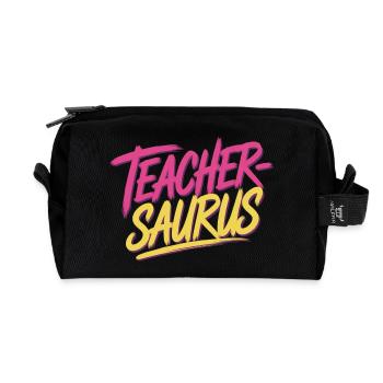 Teacher-saurus 12 - Recycelte Kulturtasche - Schwarz - Vorne