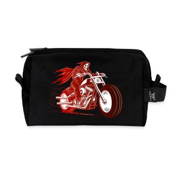 SCHÄDEL DES REITERS - Recycelte Kulturtasche - Schwarz - Vorne