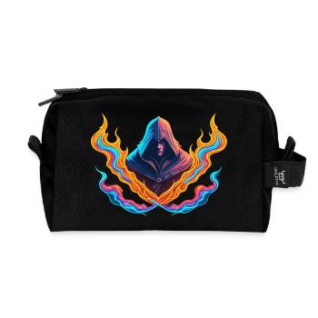 TRANSFORMATIVE POWER OF NEON FLAMES - Recycled Toiletry Zip Bag - black - Front