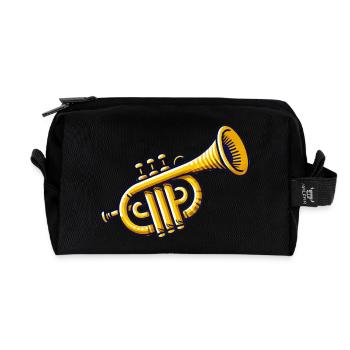 Trompete Musikinstrument - Recycelte Kulturtasche - Schwarz - Vorne