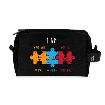 Tableau périodique - Trousse de toilette en tissu recyclé - noir - Devant