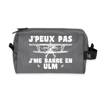Flugzeug Humor Ulm - Recycelte Kulturtasche - Anthrazit - Vorne