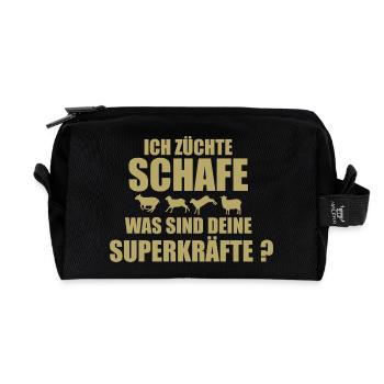 Sheep Sheep Sheep Breeder Gift - Recycled Toiletry Zip Bag - black - Front