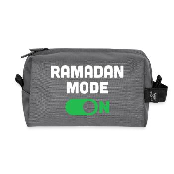 Ramadan Mode On - Recycled Toiletry Zip Bag - anthracite - Front