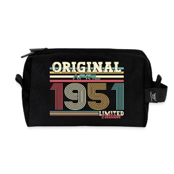 75e anniversaire Original Avril Né en 1951 - Trousse de toilette en tissu recyclé - noir - Devant