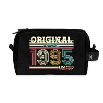 30ème anniversaire cadeau mari Original avril 1995 - Trousse de toilette en tissu recyclé - noir - Devant