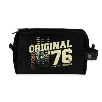 1976 Jahrgang Vintage Retro Geburtstag Geschenk - Recycelte Kulturtasche - Schwarz - Vorne