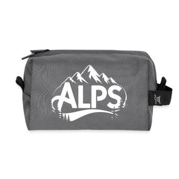 Alps - Hiking Design - Recycled Toiletry Zip Bag - anthracite - Front