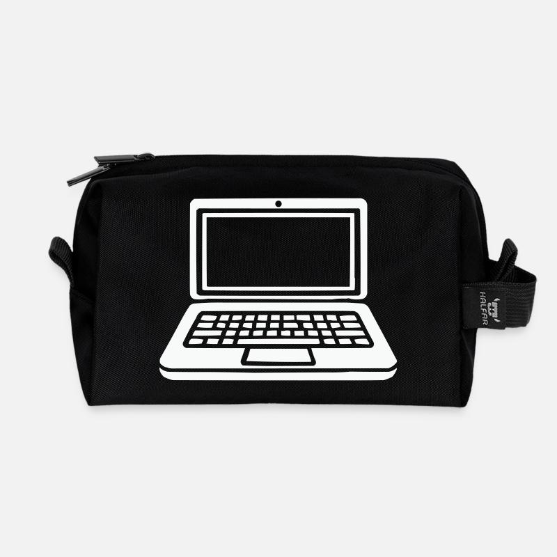 laptop - Recycled Toiletry Zip Bag - black