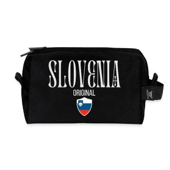 Ursprünglich aus Slowenien, geboren in Slowenien - Recycelte Kulturtasche - Schwarz - Vorne