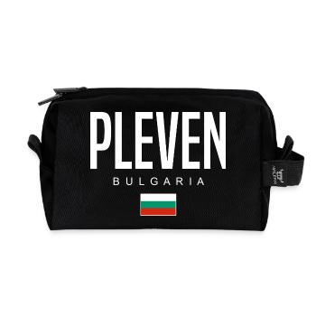Pleven Bulgarien - Recycelte Kulturtasche - Schwarz - Vorne