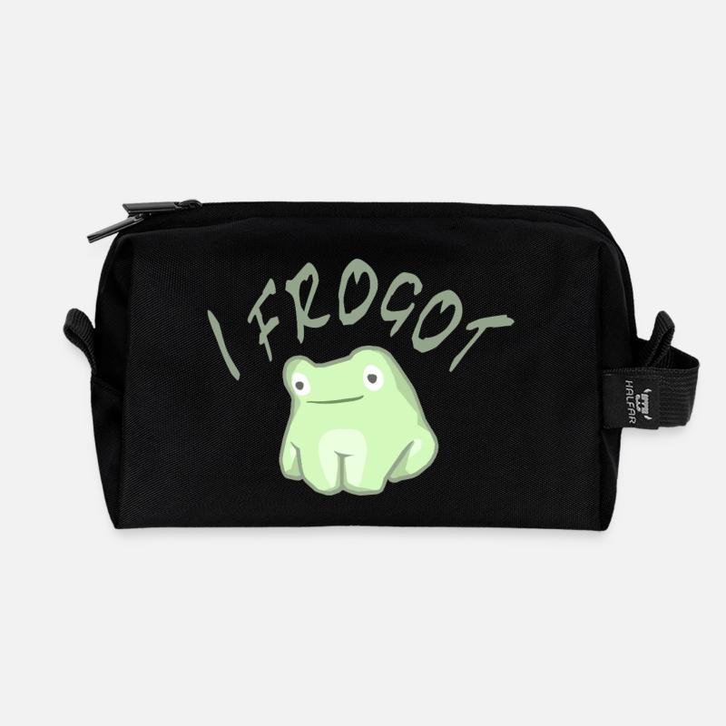 Frogot light - Recycled Toiletry Zip Bag - black