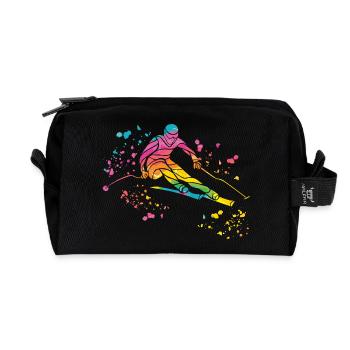 Ski alpin Sports d’hiver Ski nordique - Trousse de toilette en tissu recyclé - noir - Devant