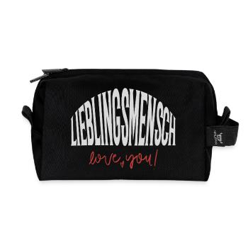 Favorite person - Recycled Toiletry Zip Bag - black - Front