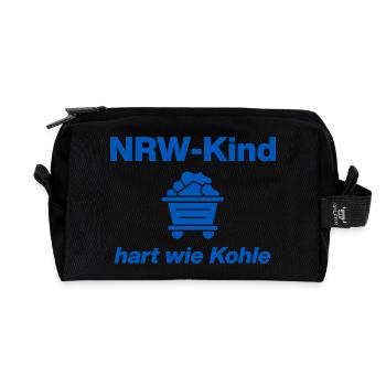 NRW-KIND: HART WIE KOHLE! GLÜCK AUF, NRW, RUHR - Recycelte Kulturtasche - Schwarz - Vorne