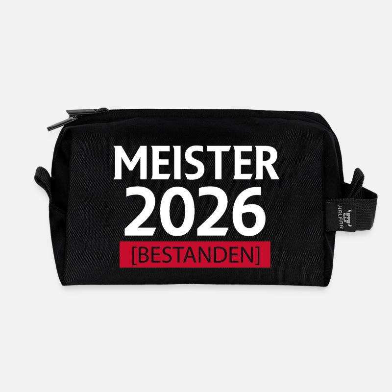 Meister 2026 - Recycelte Kulturtasche - Schwarz