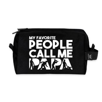 Meine Lieblingsleute nennen mich Papa Steel Worker Art - Recycelte Kulturtasche - Schwarz - Vorne