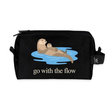 Nimm das Flow Otter Duo - Recycelte Kulturtasche - Schwarz - Vorne