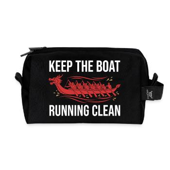 Dragon Boat Club Paddler Team Drachenboot Geschenk - Recycelte Kulturtasche - Schwarz - Vorne