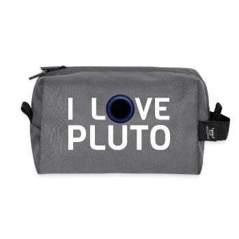 Ich liebe Pluto - Recycelte Kulturtasche - Anthrazit - Vorne