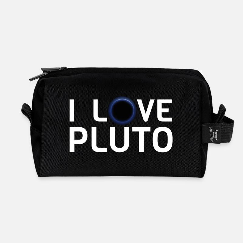 Ich liebe Pluto - Recycelte Kulturtasche - Schwarz