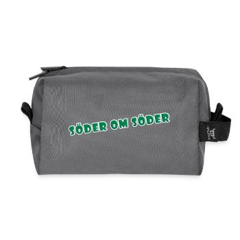 Typographie au sud de South Green - Trousse de toilette en tissu recyclé - anthracite - Devant