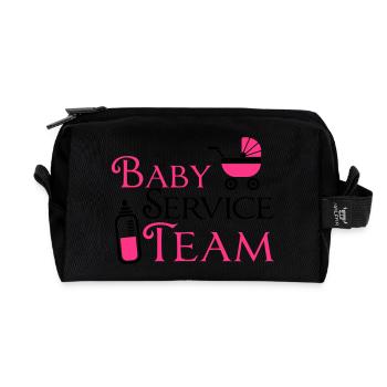Baby Service Team - Recycelte Kulturtasche - Schwarz - Vorne