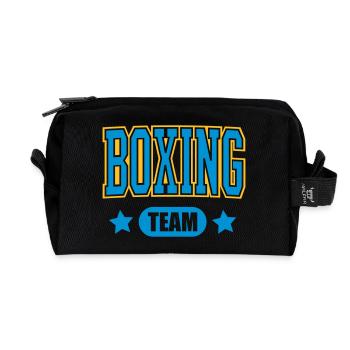 BOXING TEAM - Recycelte Kulturtasche - Schwarz - Vorne