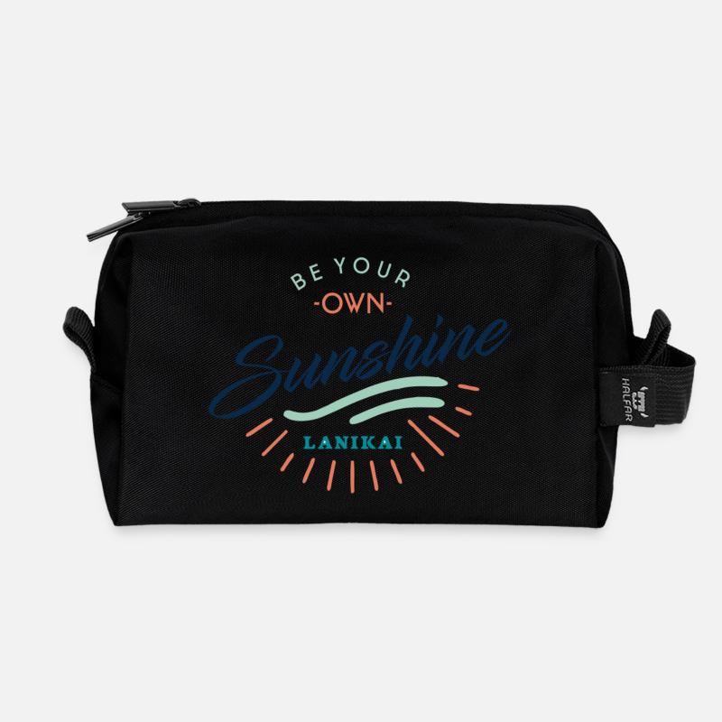 Be your own sunshine 3 - Recycled Toiletry Zip Bag - black
