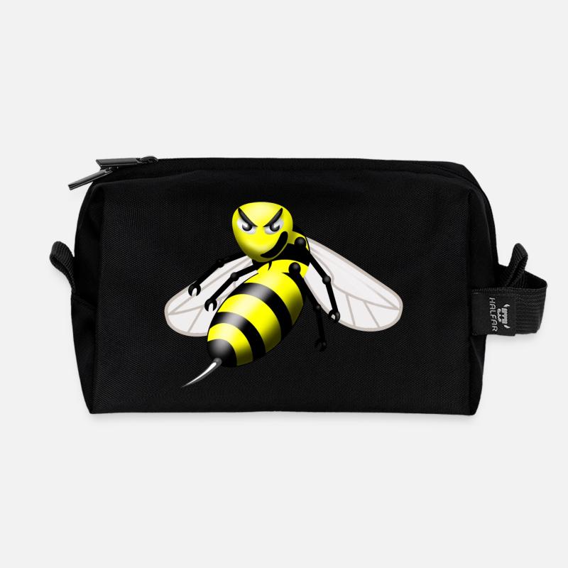 wasp - Recycled Toiletry Zip Bag - black