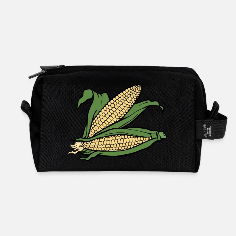 mais corn maize getreide veggie gemuese vegetables - Recycelte Kulturtasche - Schwarz