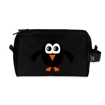 rabevogelsweet - Recycled Toiletry Zip Bag - black - Front