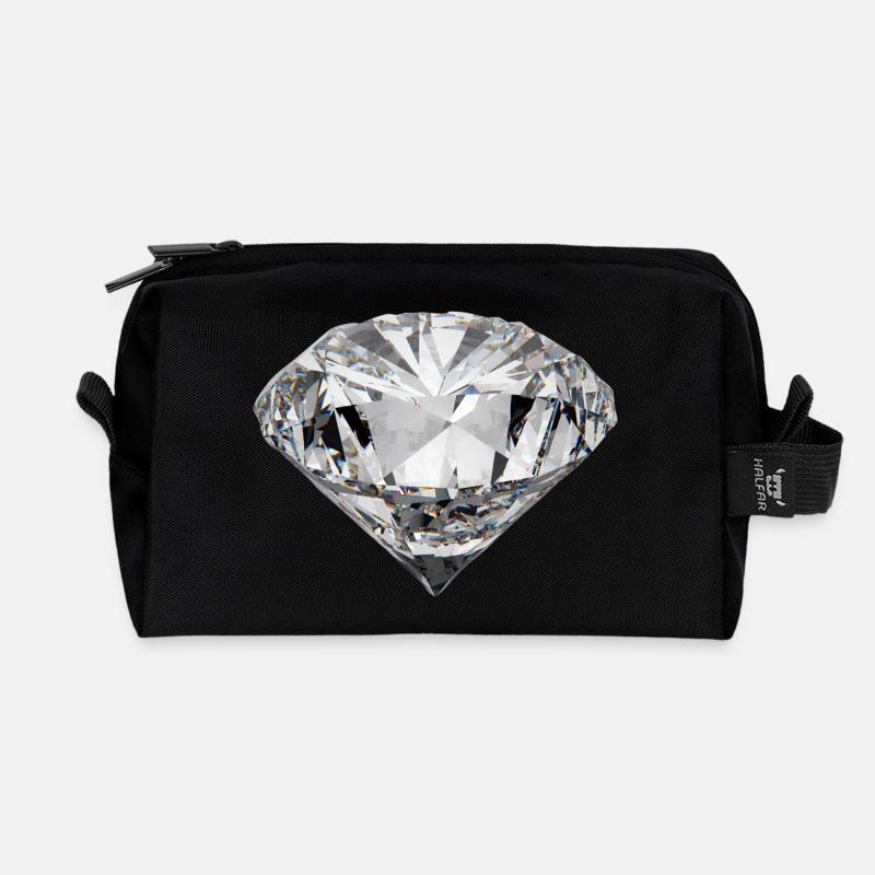 Diamant - Recycelte Kulturtasche - Schwarz