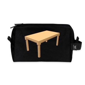 sofa couch chair table chair table lamp lamp lamp benc - Recycled Toiletry Zip Bag - black - Front