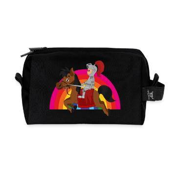 Knight Knight - Recycled Toiletry Zip Bag - black - Front