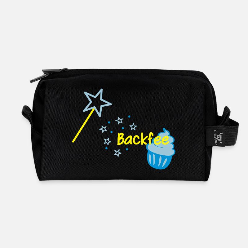Cupcaki Backfee - Recycelte Kulturtasche - Schwarz